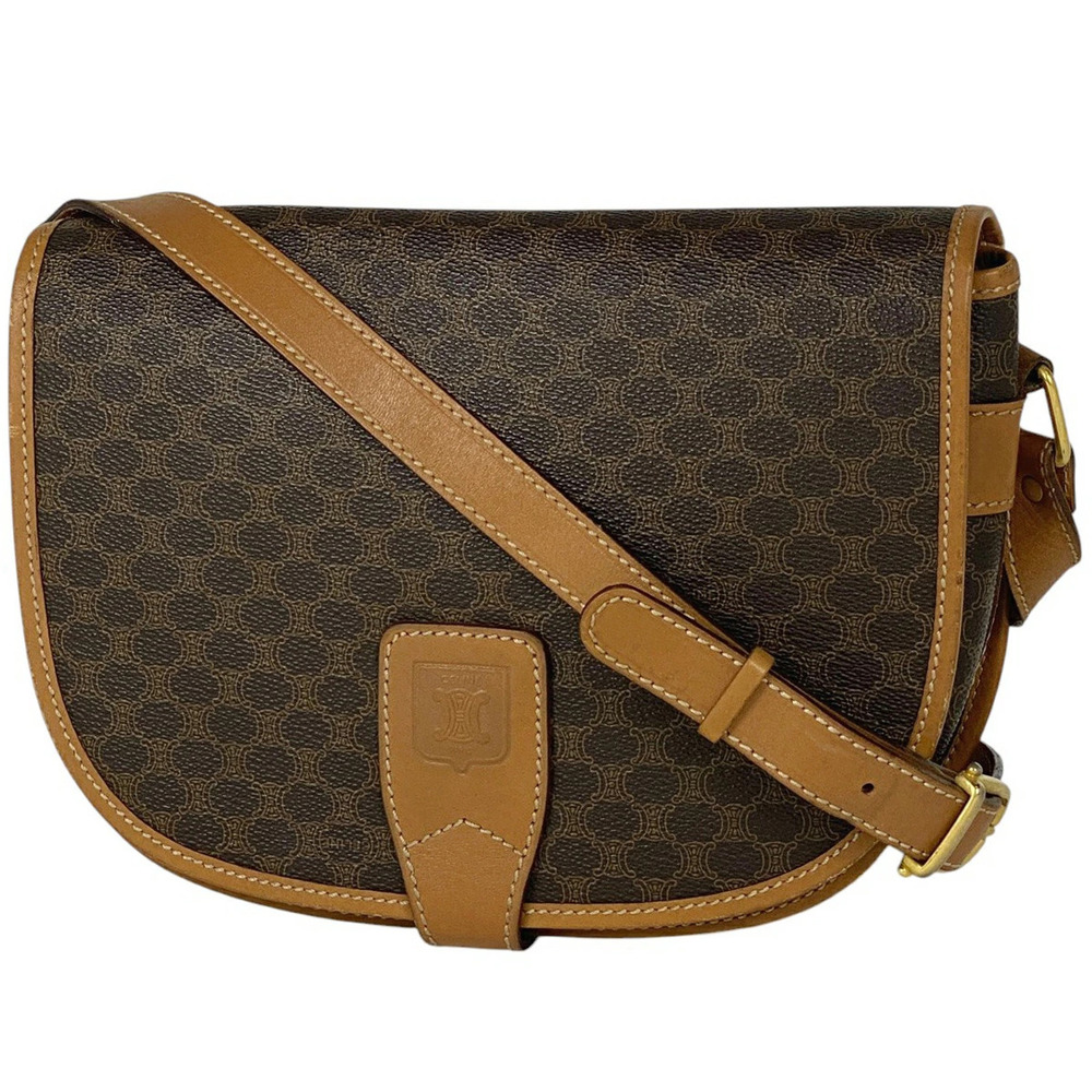 Celine Macadam shoulder bag cross Body Bum Crossbody Belt canvas brown